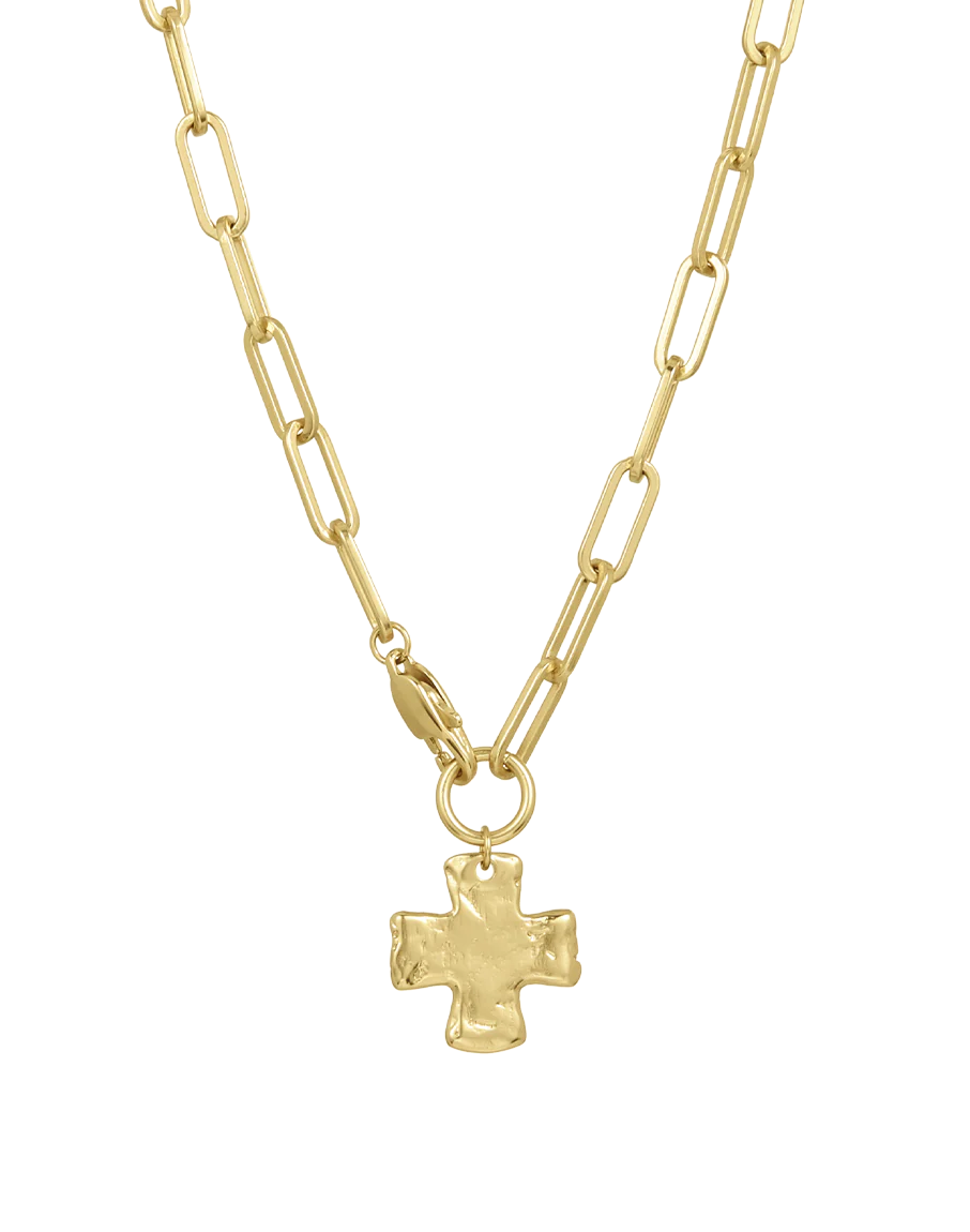 Chunky Cross Chain Necklace